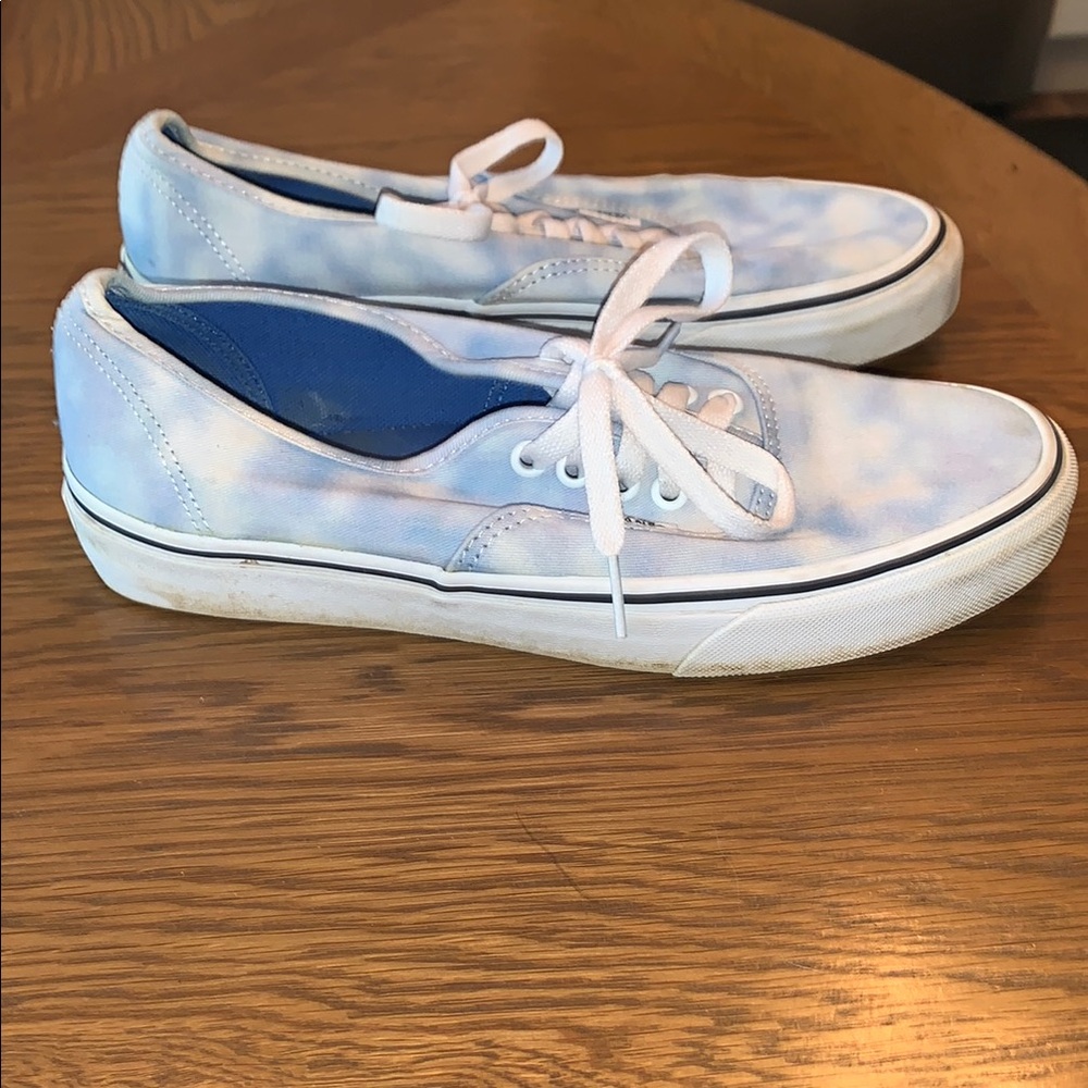 Vans Blue and White Tie-Dye Sneakers - Picture 2 of 8